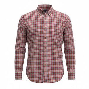 Wrangler Riata Button Down Shirt Mens Small Red Plaid Excellent Long Sleeve